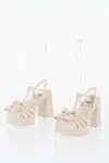 Viktor & Rolf Melissa Solid Color Rubber Party T-strap Sandals With Bows H In Beige