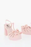 Viktor & Rolf Melissa Solid Color Rubber Party T-strap Sandals With Bows H In Pink