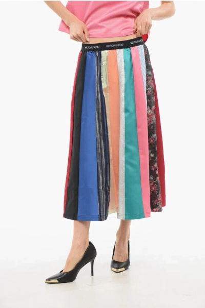 Viktor & Rolf Multicolored Striped Wasteful Wearing Skirt