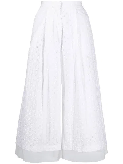 Viktor & Rolf Nice And Breezy Embroidered Skirt In White