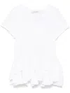 Viktor & Rolf Peplum-hem T-shirt In White