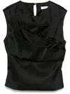 Viktor & Rolf Pleated Blouse In Black