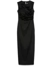 Viktor & Rolf Pleated Maxi Dress In Black