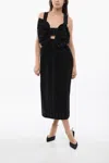 Viktor & Rolf Rhinestoned Midi Dress With Maxi Bow In Black