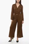 Viktor & Rolf Ribbed Jumpsuit With Buttons In Brown