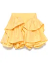 Viktor & Rolf Ruffle-detail Midi Skirt In Yellow