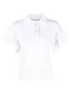 Viktor & Rolf Ruffle-sleeve Polo Shirt In Weiss