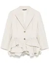 Viktor & Rolf Ruffled Blazer In Neutrals