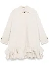 Viktor & Rolf Ruffled Trench Coat In Neutrals