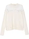 Viktor & Rolf Semi-sheer Panel Sweater In White