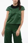 Viktor & Rolf Sleeveless Top With Tulle Collar In Green