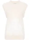 Viktor & Rolf Spencer Lace-detail Sleeveless Jumper In Neutrals