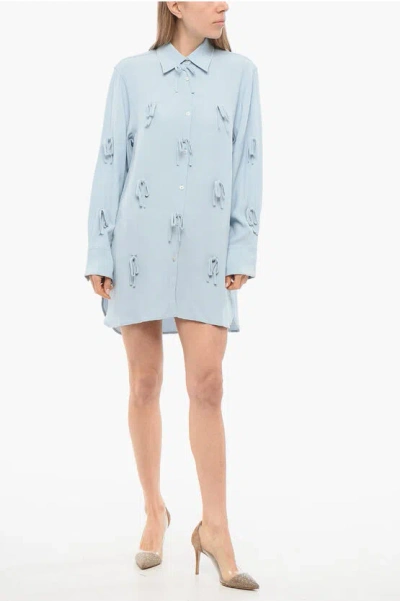 Viktor & Rolf Tulle Long Bed Of Bows Shirt In Blue