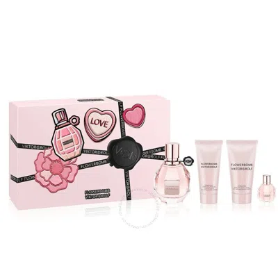 Viktor & Rolf Ladies Flowerbomb Gift Set Fragrances 3614273681988 In Pink