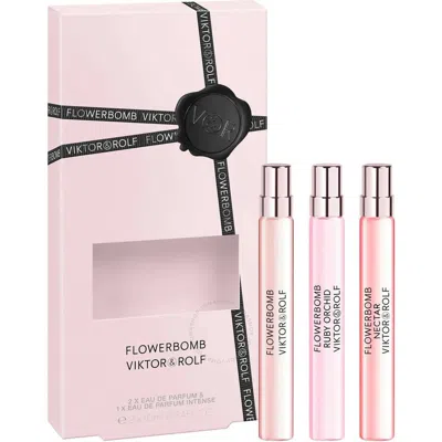 Viktor & Rolf Ladies Flowerbomb Mini Set 3 oz Gift Set Fragrances 3614273959520 In White