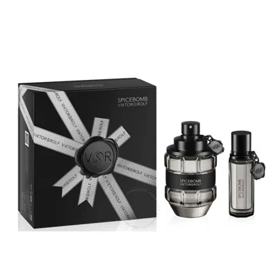 Viktor & Rolf Men's Spicebomb Gift Set Fragrances 3614274078060 In Gray