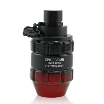 Viktor & Rolf Men's Spicebomb Infrared Edt Spray 1.7 oz Fragrances 3614273308113 In Red   / Amber / Pink