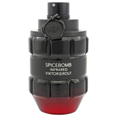 Viktor & Rolf Men's Spicebomb Infrared Edt Spray 3.04 oz Fragrances 3614273308229 In Red   / Pink