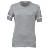Viktor & Rolf Mesh Stripe Top In Grey Wool In Grey