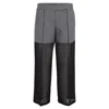 Viktor & Rolf Two-tone Pants In Black And Grey Wool In Black