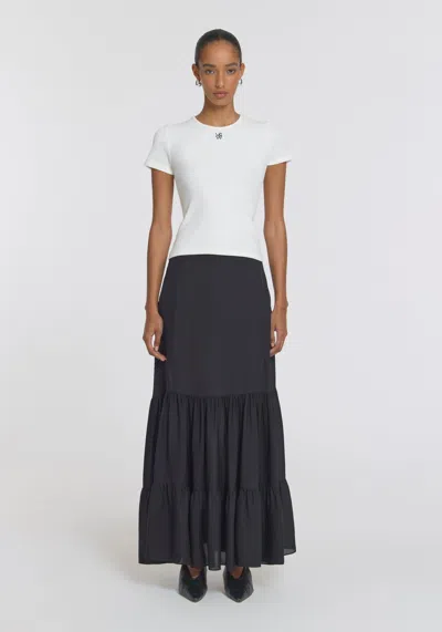 Viktoria & Woods Breakwater Silk Skirt In Black