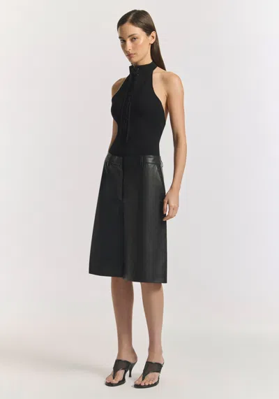 Viktoria & Woods Delinquent Leather Short In Black
