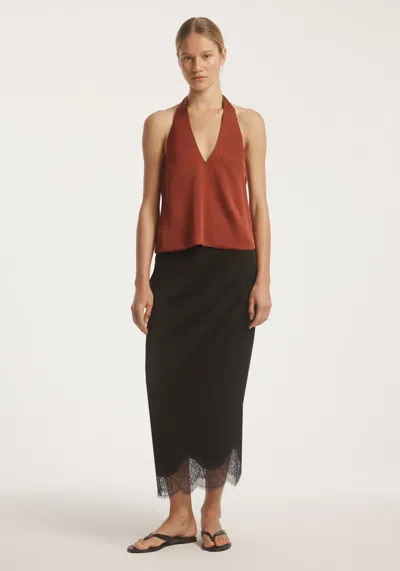 Viktoria & Woods Evian Halter Top In Brown
