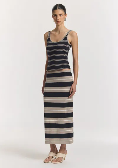 Viktoria & Woods Global Skirt In Navy Ecru Stripe