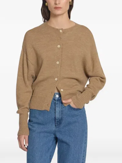 Viktoria & Woods Hart Button Cardigan In Brown
