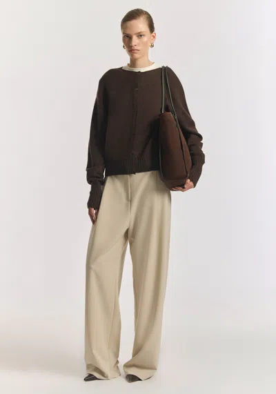 Viktoria & Woods Hart Merino Cardigan In Brown