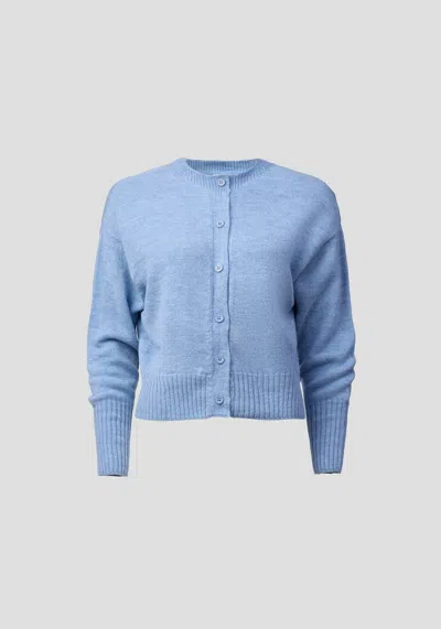 Viktoria & Woods Hart Merino Cardigan In Chambray Marl