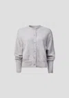 Viktoria & Woods Hart Merino Cardigan In Grey Marl