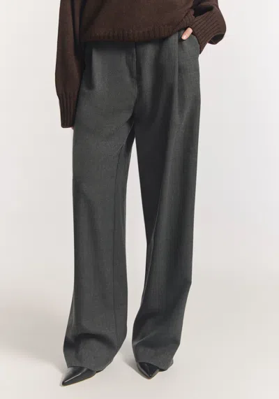 Viktoria & Woods Idol Wool Pant In Gray