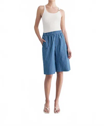 Viktoria & Woods Judge Short In Atlantic Stripe In Multi