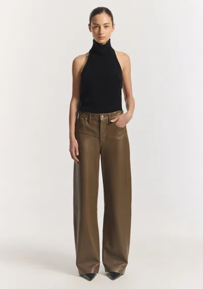 Viktoria & Woods Kravitz Leather Pant In Brown