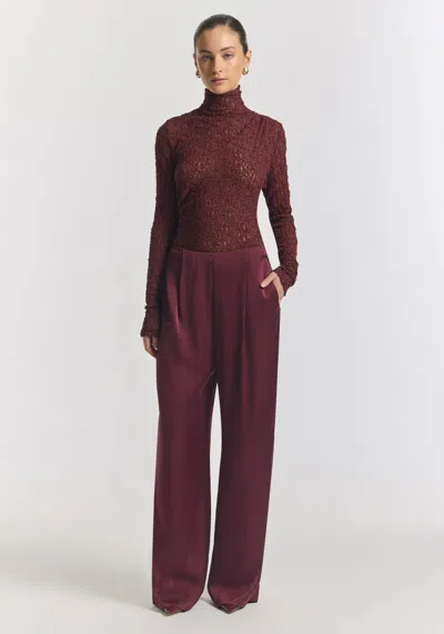 Viktoria & Woods Lakeshore Pant In Burgundy