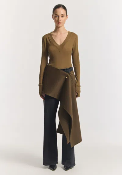 Viktoria & Woods Lotus Merino Top In Brown