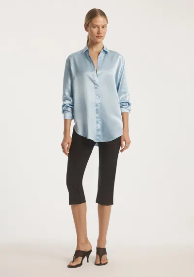 Viktoria & Woods Memorial Silk Shirt In Blue