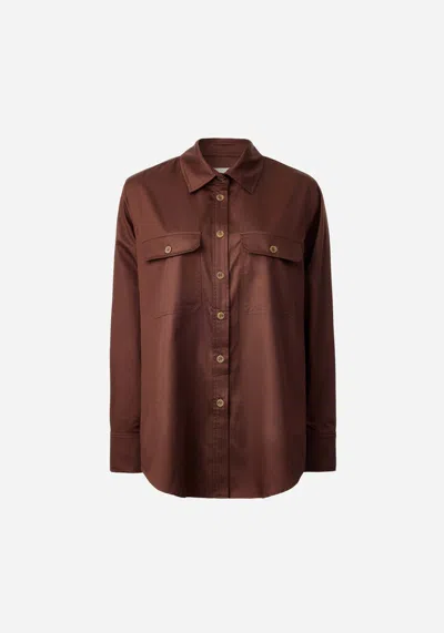 Viktoria & Woods Portrait Shirt In Garnet