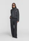 Viktoria & Woods Rampage Leather Bomber Jacket In Black