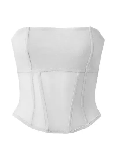 Viktoria & Woods Rome Boned Mesh Bustier In White