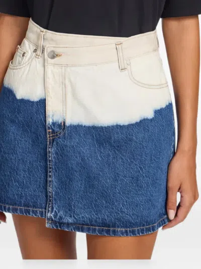 Viktoria & Woods Silverado Ombre-wash Mini Skirt In Blue