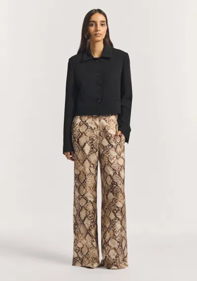 Viktoria & Woods Skylark Silk Pant In Python Print