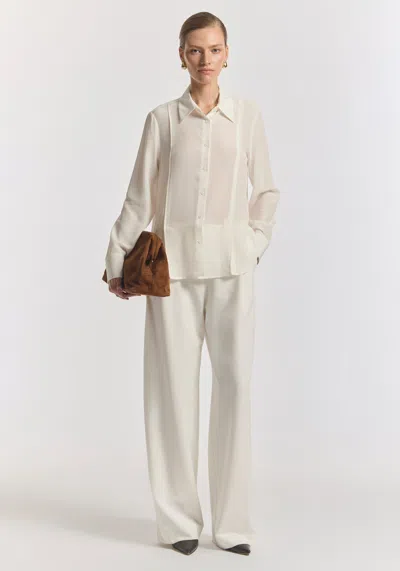 Viktoria & Woods Solstice Silk Shirt In White