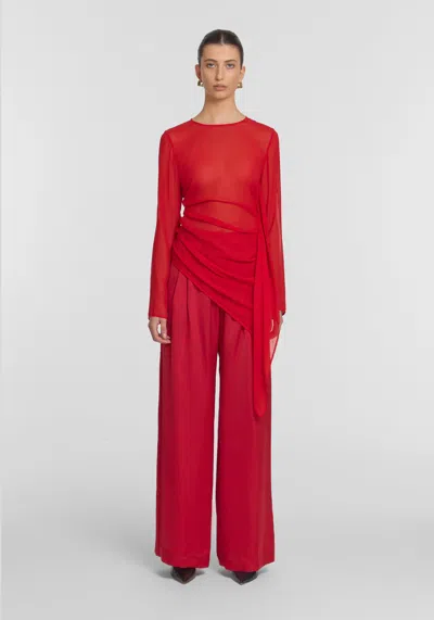 Viktoria & Woods Stardust Tunic Top In Red