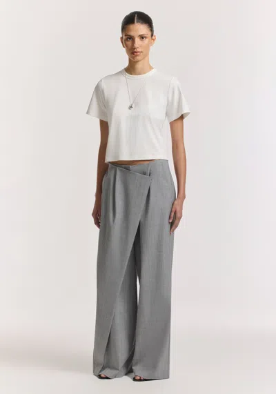 Viktoria & Woods Storrie Trouser In Light Grey Marle