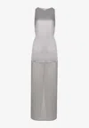 Viktoria & Woods Sutton Midi Silk Dress In Silver