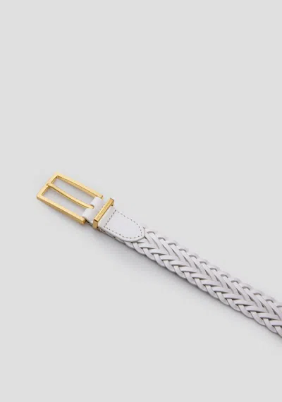 Viktoria & Woods Tommy Braided Belt In White