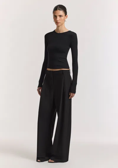 Viktoria & Woods Woods Rib Longsleeve Tee In Black