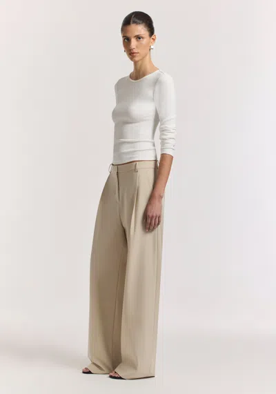 Viktoria & Woods Woods Rib Longsleeve Tee In White